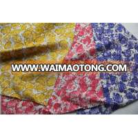 Viscose rayon linen print fabric